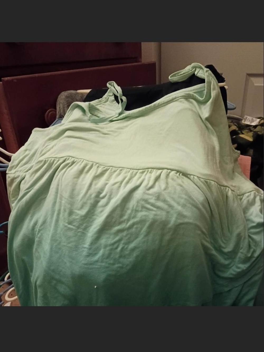 Light Green Cotton Blend Bedding Topper - Unbranded